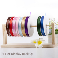 Étagère de rangement et organisateur de rubans en bois moderne à quatre niveaux sur mesure pour les magasins de gâteaux et de fleurs, présentoir de rubans pour artisans