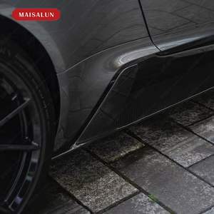 Actualización de alta calidad a estilo M, kit de carrocería de media fibra de carbono para <span class=keywords><strong>Aston</strong></span> <span class=keywords><strong>Martin</strong></span> DB11 con parachoques delantero y trasero, faldas laterales de capó - Product Image 4