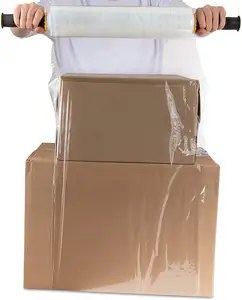 18 "x 1500 '80 गेज 4 रोल पैलेट रैप खिंचाव फिल्म हाथ सिकुड़ना 1500ft - Product Image 1