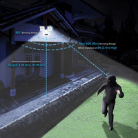 Lámpara de Seguridad LED para Jardín PW1803 con Sensor de Movimiento, Resistente al Agua, de Alta Luminosidad (30W), con Certificación ROHS y 3 Años de Garantía