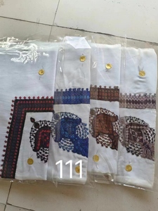 Shemagh Yemení Bordado de Alta Calidad, Poliéster, 50x50, Pañuelo Árabe para la Cabeza, Keffiyeh Omaní, Turbante, Disponible en Stock - Product Image 4