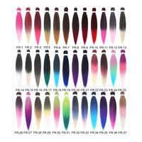 Lot de 1, 2 ou 3 mèches pré-étirées en fibre Kanekalon 100 % pour tresses, extensions capillaires pour personnes noires – Vente en gros E-xpression