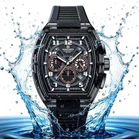 Montre pour homme NAVIFORCE 6118, chronographe à quartz, résistante à l'eau 5ATM, multifonction, bracelet en silicone, montre sport tendance pour homme