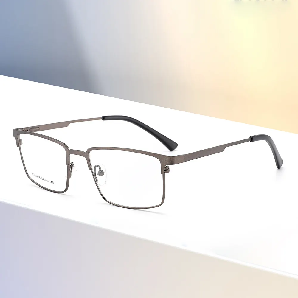 Kacamata logam Planet Hijau grosir Logo kustom kacamata logam Retro uniseks kacamata membaca bingkai optik untuk pria wanita bisnis