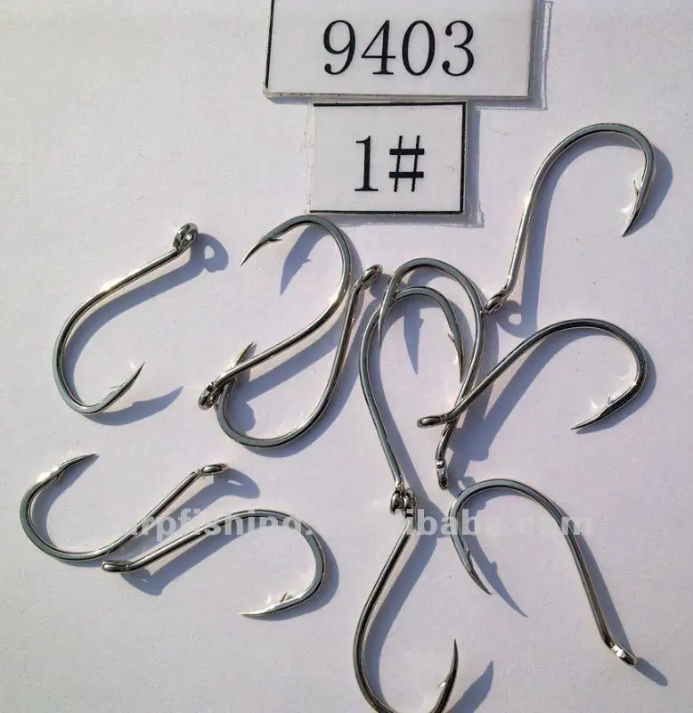 Wholesale High Carbon Steel Offset Circle Hooks Mustad Fish HookS Multiple Specifications Stainless Steel Circle Hook