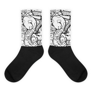 เป็นไปไม่ได้ # ถุงเท้ากีฬาสีขาวแบบใช้แล้วทิ้ง 25 คู่ กันลื่น ระบายความร้อน ผลิตจากผ้าสแปนเด็กซ์และโพลีเอสเตอร์ พิมพ์ลายการ์ตูนด้านล่าง - Product Image 1