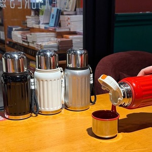 Nueva Taza Térmica de Acero Inoxidable 316 New Rome - Taza de Regalo Pequeñ<span class=keywords><strong>a</strong></span> y Portátil <span class=keywords><strong>con</strong></span> Cordón, Diseño Minimalista Moderno, Botellas de Acero Inoxidable - Product Image 1