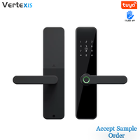 Fabrieks prijs Tuya Smart Handle Lock met WiFi vingerafdruk/wachtwoord/kaart/sleutel ontgrendeling voor huis/appartement/kantoor Tuya beveiliging