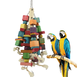 Proveedores de productos para aves, juguetes naturales de pájaros de madera ecológicos, escalera de estaca de pie para loros, juguetes para afilar picos - Product Image 1