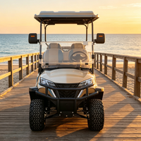 Voiturette de golf électrique tout-terrain personnalisée, 72V, lithium, 4 places, avec pneus larges, pour terrains de golf et clubs