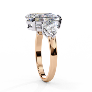Bague de fiançailles pour femme en or massif 18 carats avec diamant de laboratoire taille brillant, certifiée IGI, plaqué rhodium, luxe, couleur D, gravure laser - Product Image 6