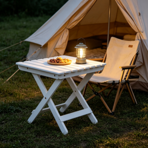 Mesa Auxiliar Portátil de Alta Calidad, Material de Madera de Abeto Sólido, Diseño Impermeable para Acampar al Aire Libre, <span class=keywords><strong>Playa</strong></span>, Patio - Product Image 1