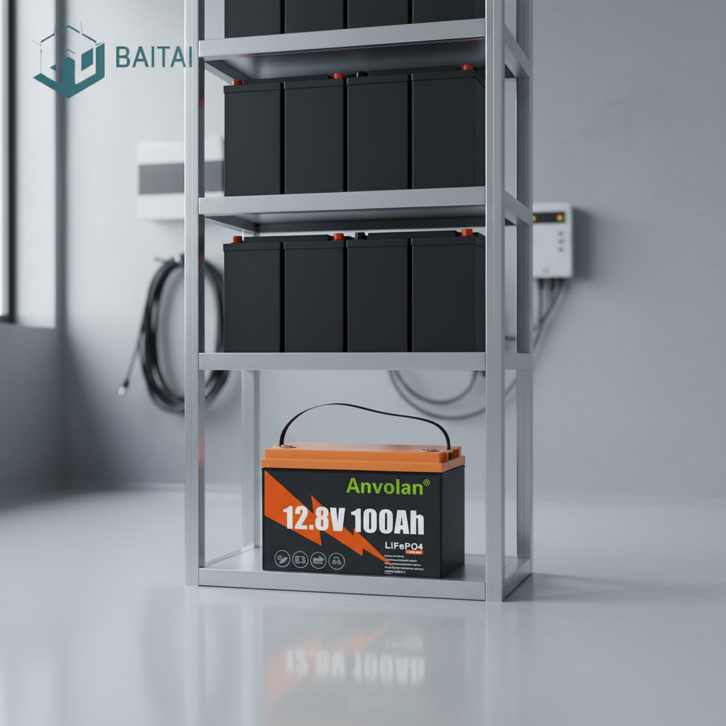 Mobile Power Station <strong>Battery</strong> 12.8V <strong>100Ah</strong> <strong>LiFePO4</strong> Ultra Compact 4x Energy Density <strong>Vs</strong> <strong>Lead</strong> <strong>Acid</strong> for Camping Backup
