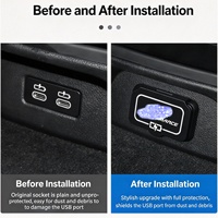 Cache de protection anti-poussière et anti-coup de pied en alliage de zinc pour port USB de siège arrière, garniture intérieure pour BMW Séries 1, 3, 5, X1, X2, X3, X4