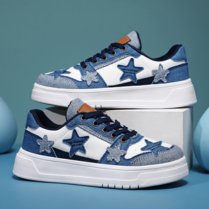 Chaussures classiques en denim personnalisées de haute qualité, chaussures pour hommes, semelle épaisse, style de marche en plein air, baskets décontractées, maille imperméable - Product Image 4
