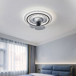 Ventilador de techo LED de alta gama con motor DC de bajo consumo, completamente blanco, 3 colores. - Product Image 5