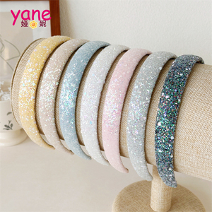 Serre-tête lumineux à sequins pour enfants, accessoires capillaires élastiques en plastique, style mignon, faits à la main, pour la rentrée scolaire et les fêtes - Product Image 1