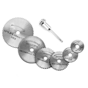 Set di 6 Mini Lame Circolari in HSS per Taglio del <span class=keywords><strong>Legno</strong></span> - Product Image 1