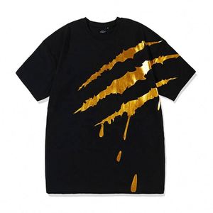 Camiseta de Hombre de Lujo en Color Bronce con Logotipo Dorado Impreso en Serigrafía Personalizada y Tela Transpirable Antiarrugas - Product Image 3