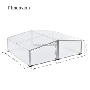 Serre miniature de jardin en aluminium imperméable avec 3 jardinières sur le toit - Product Image 2