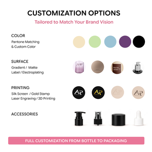 Bouteilles de faux autobronzant beige et marron, flacons de soin de la peau personnalisés en plastique mat avec pompe mousse pour mousse nettoyante visage et shampoing corporel - Product Image 6