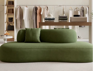 Sofá Moderno Chesterfield de Tres Plazas, Ajustable, de Piel Sintética, Tipo Puff, para Sala de Estar, Dormitorio, Área de Descanso, Recepción de Hotel, Estilo Simple - Product Image 6