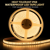 Bande LED IP68 pour sauna, 24V, résistante aux hautes températures, flexible, étanche, pour sauna, hammam, spa, éclairage commercial