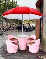 Ensemble table et chaises en PP durable, léger et moderne, non pliable, résistant à l'eau, pour l'extérieur, jardin, cour et balcon