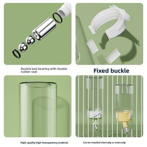 Petit distributeur d'eau pour animaux de compagnie Boule Bouteille d'eau pour Hamsters Cochons d'inde Lapins Bols sous vide pour animaux de compagnie Mangeoires <span class=keywords><strong>Hamster</strong></span> doré à boire - Product Image 2