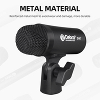 Ensemble de microphones filaires en métal Dynamic DK7 M avec connecteur XLR et suppression du bruit pour les performances sur scène