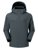Extérieur unisexe trois-en-un amovible support fermeture éclair velours épaississement coupe-vent imperméable chaud ample respirant veste de créateur