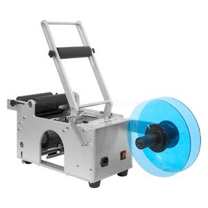 Machine d'étiquetage semi-automatique pour bouteilles rondes, machine électrique de pose d'étiquettes adhésives rondes, étiqueteuse compacte de bureau, petite étiqueteuse - Product Image 4