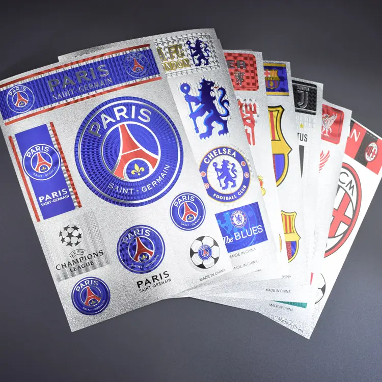 Sıcak satış toptan futbol takımı milli takımı A4 lazer sticker araba sticker Paris almanya