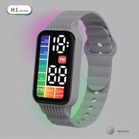 Promo Panas  Jam Tangan Digital Sport LED Persegi Panjang Model Terbaru Layar Sentuh Elektronik Fashion Anak-anak Unisex Wanita Pria