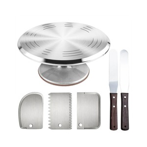 Wholesale Aluminium <strong>Cake</strong> Decorating Kit Supplies Turntable Pastry Nozzles Tools with Rotating <strong>Stand</strong> Revolving Spinner - Product Image 3