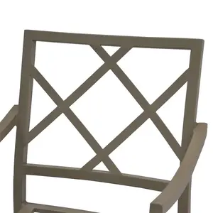 Yoho Modern Teak Wood Sofa Chair Set Aluminium Garden Furniture For Outdoor Dining Park Garden Use Durable Metal Construction