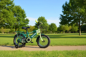 Bicicletta per bambini 12 pollici con telaio in metallo e rotelle per bambini dai 5 ai 7 anni - Product Image 2