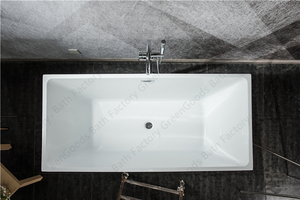 बाथरूम के लिए अच्छा 1700X800x600mm सफेद एक्रिलिक फ्रीस्टैंडिंग भिगोने बाथटब - Product Image 6