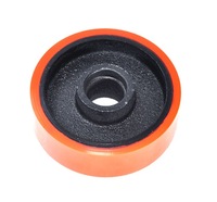 Roue pivotante industrielle à double roulement à billes en polyuréthane massif avec noyau en fer, 100x32mm, charge 180KG, produits d'usine source
