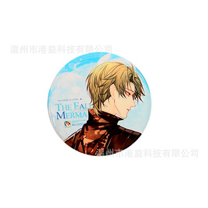 Port Profits Insignias de metal personalizadas de anime con diseño de estrella, broches de doble brillo, insignias de mijo estilo caricatura, regalo para uso comercial - Product Image 3