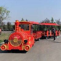 Manèges de parc d'attractions en plein air, trains électriques sans rail pour enfants de station balnéaire à vendre