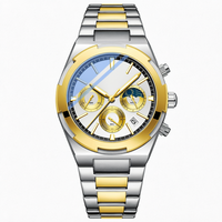Montre à quartz haut de gamme sophistiquée, étanche 30m, bracelet en acier, lumineuse, pour le quotidien et le bureau