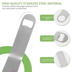 Ouvre-bouteille plat en acier inoxydable robuste, ouvre-bière professionnel pour les barmans, les bars à domicile, outils, compatible lave-vaisselle, lame de bar - Product Image 5
