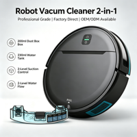 Robot Vacuum dan Mop 2 in 1, Daya Hisap Kuat, Pembersih Vakum Robotik dengan Kontrol Suara Alexa melalui Aplikasi, Pengisian Otomatis