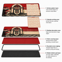 Tapis de souris de jeu rétro vintage XL, tapis de bureau étendu avec dessous rond en tissu Jiaji, base en caoutchouc, 800 x 300 mm