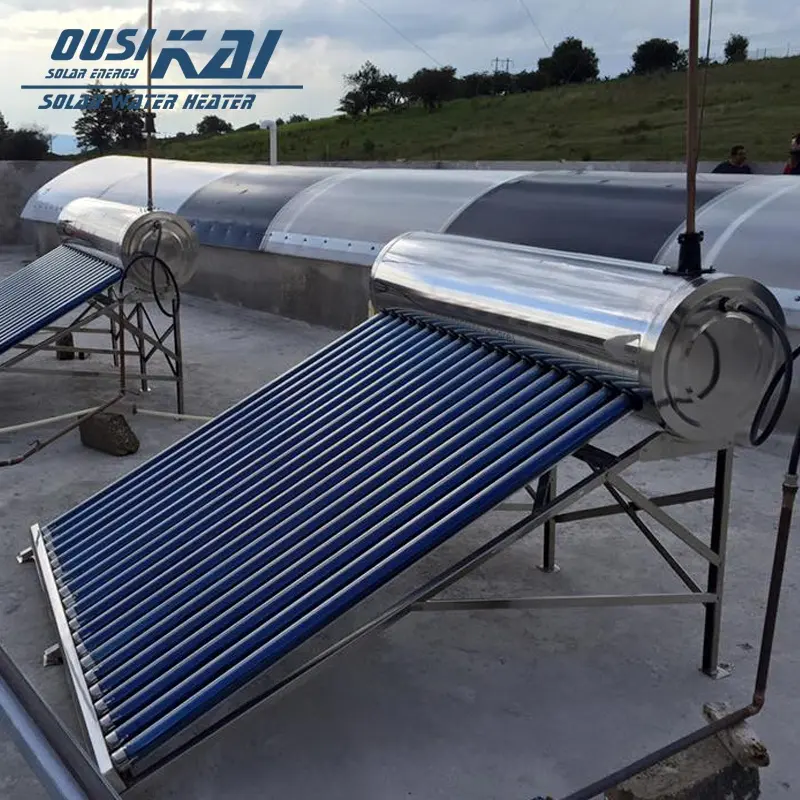 Non Pressurized Flat Solar Water Heater Boiler Solar Mexico Solar Thermal System 2023