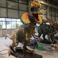 HT-032 Dinosaurus Animatronik Brachiosaurus Ukuran Asli Realistis dengan Mata Berkedip CE RoHS untuk Pusat Perbelanjaan