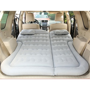 Thickened <b>Car</b> Air Mattress Flocking Top Travel <b>Inflatable</b> <b>Car</b> Mattress Bed with Pump and Pillows <b>Car</b> Bed for Travelling - Product Image 1