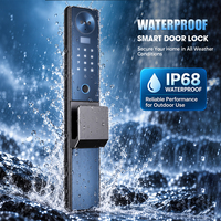Serrure de porte intelligente résistante aux intempéries IP68, résistante au gel, au soleil et à la poussière, reconnaissance faciale 3D, empreinte digitale, pour porte extérieure de jardin et de cour