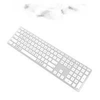Sıcak Fırsat Metal 110 Tuşlu Alüminyum Alaşımlı Şarj Edilebilir Ultra İnce BT Kablosuz Klavye ve Mouse Seti MINI PC Dizüstü Bilgisayar Tablet PC için